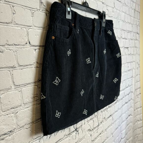 PacSun Mini‎ Skirt Corduroy Butterflies Size Small/28 - Picture 3 of 7